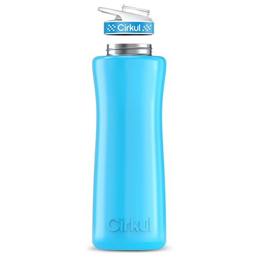 42oz. Blue Stainless Steel Bottle & Comfort Grip Lid